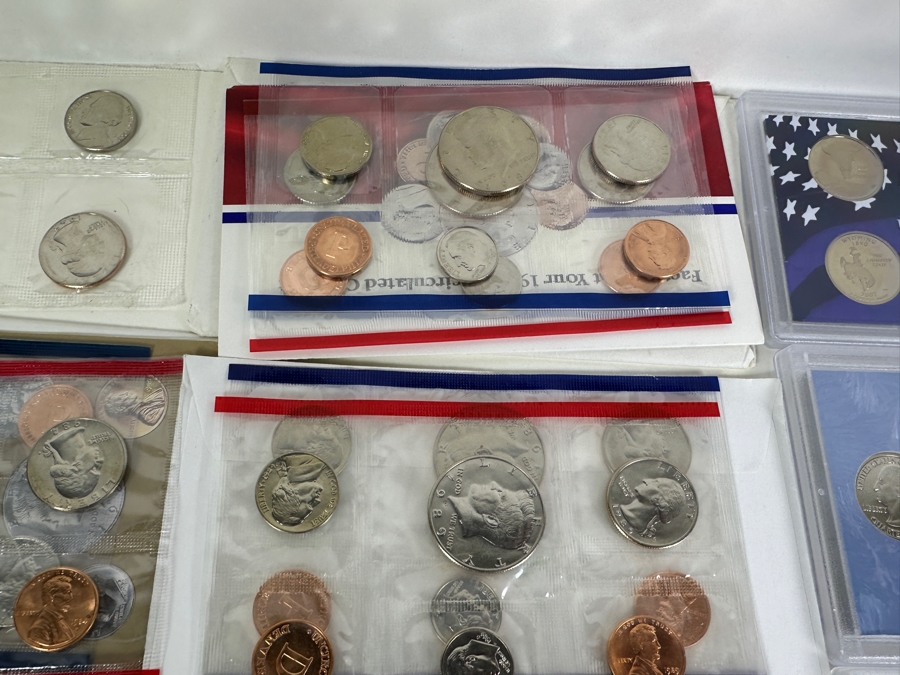 Box Of 34 U.S. Mint Proof Sets, Mint Sets, Commemoratives, Proof Silver Eisenhower Silver Dollar & More [Photo 11]