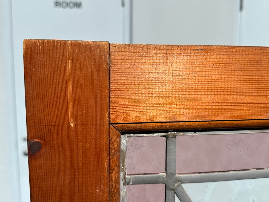 Antique Stained Glass Victorian Ecclesiastical Church Glass Panel 42W X 67.5H X 1.5D [Photo 11]