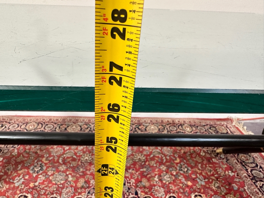 Wood & Brass Glass Top Console Sofa Table 60W X 30D X 26.5H [Photo 13]