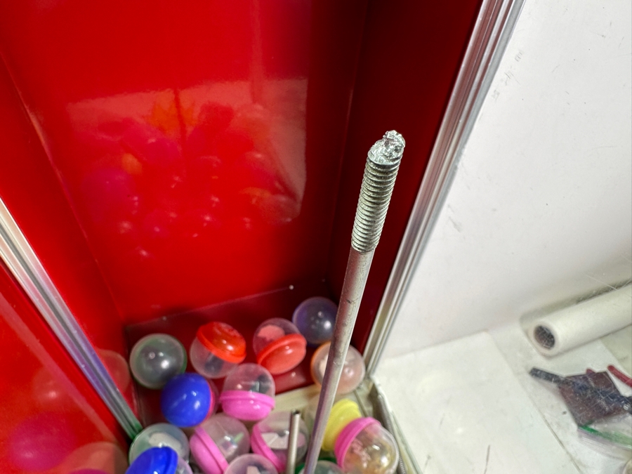 Pair Of Vintage Northwestern Capsule Vendor Toy Vending Machine (Top Locks Have Been Drilled Out - Needs New Locks On Both And New Center Rod On One) 10W X 14D X 25H [Photo 9]