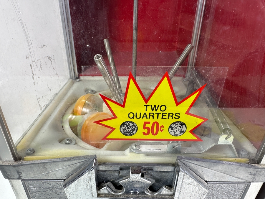 Pair Of Vintage Northwestern Capsule Vendor Toy Vending Machine (Top Locks Have Been Drilled Out - Needs New Locks On Both And New Center Rod On One) 10W X 14D X 25H [Photo 5]