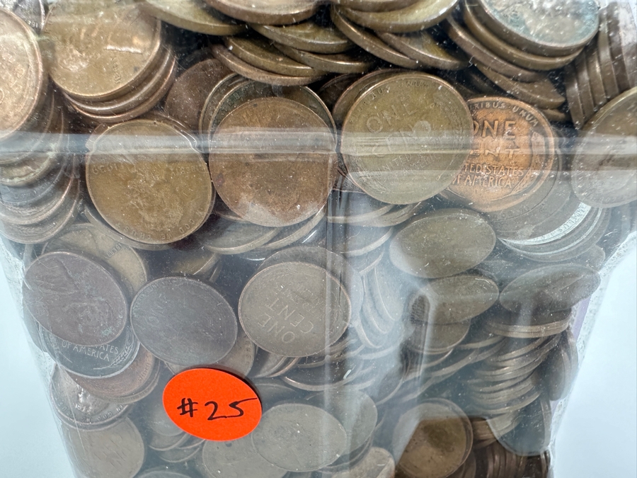 Over 20 Pounds Of Wheat Pennies 7,519g [Photo 13]