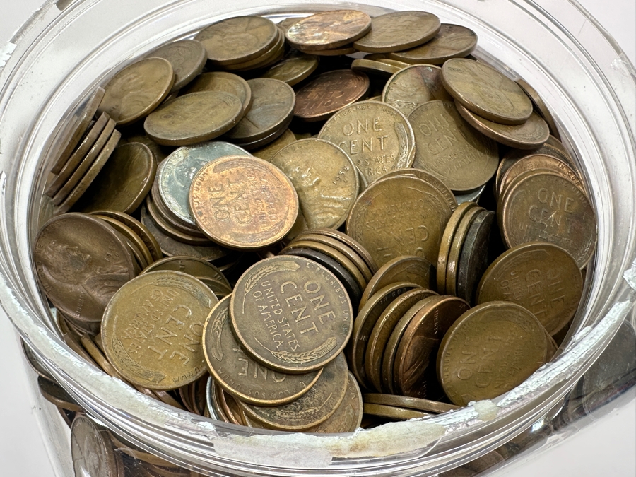 Over 22 Pounds Of Wheat Pennies 8,350g [Photo 12]