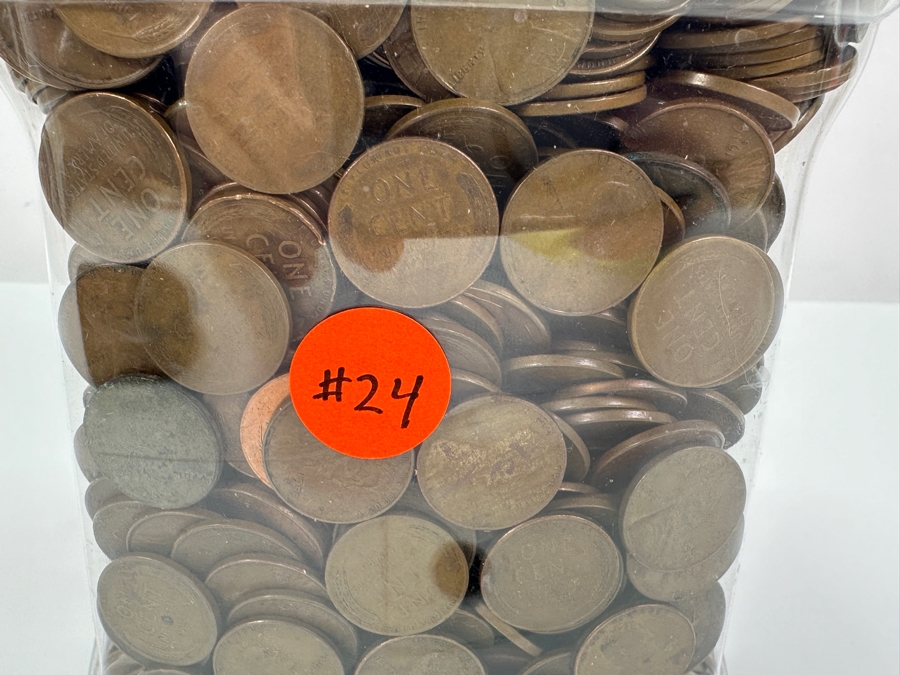 Over 22 Pounds Of Wheat Pennies 8,350g [Photo 6]