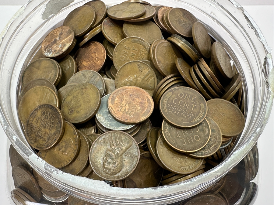 Over 22 Pounds Of Wheat Pennies 8,350g [Photo 7]