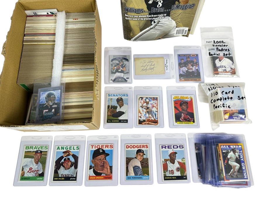 Baseball & Football Card Collection: HOFers, All-Stars, Padres, Drew Brees Rookie & More - See Photos 