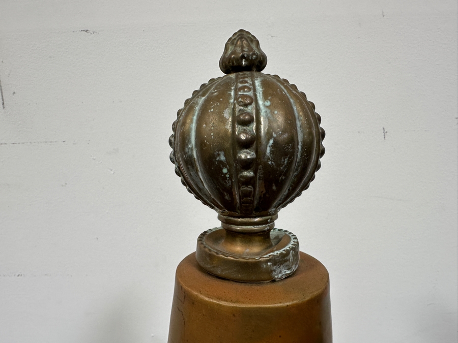 Large Antique Polished Brass Arabian Incense Burner 21W X 38H [Photo 6]