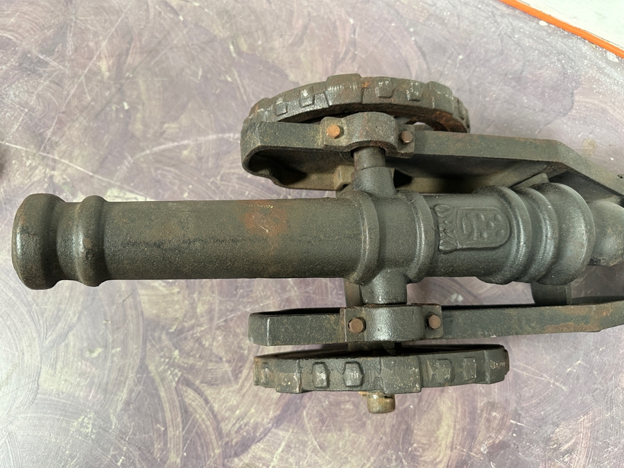Pair Of Vintage Cast Iron Cannon Models 31W X 10D X 12H [Photo 6]