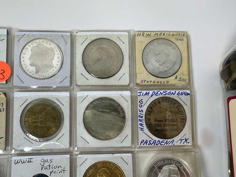 Container Filled With 14 Pounds Plus Of Tokens, Medals & Exonumia [Photo 3]