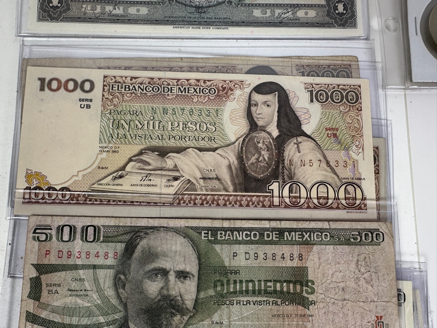 Mexican Coin & Currency Collection 56 Bills And 80 Coins [Photo 19]