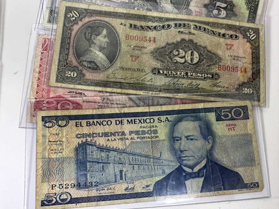 Mexican Coin & Currency Collection 56 Bills And 80 Coins [Photo 17]