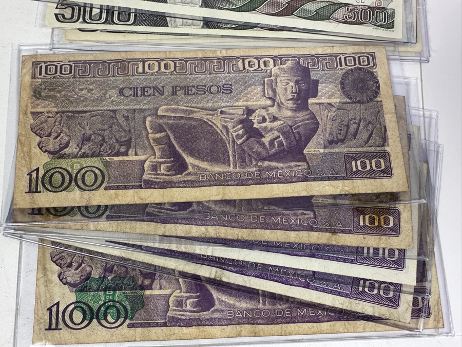 Mexican Coin & Currency Collection 56 Bills And 80 Coins [Photo 21]