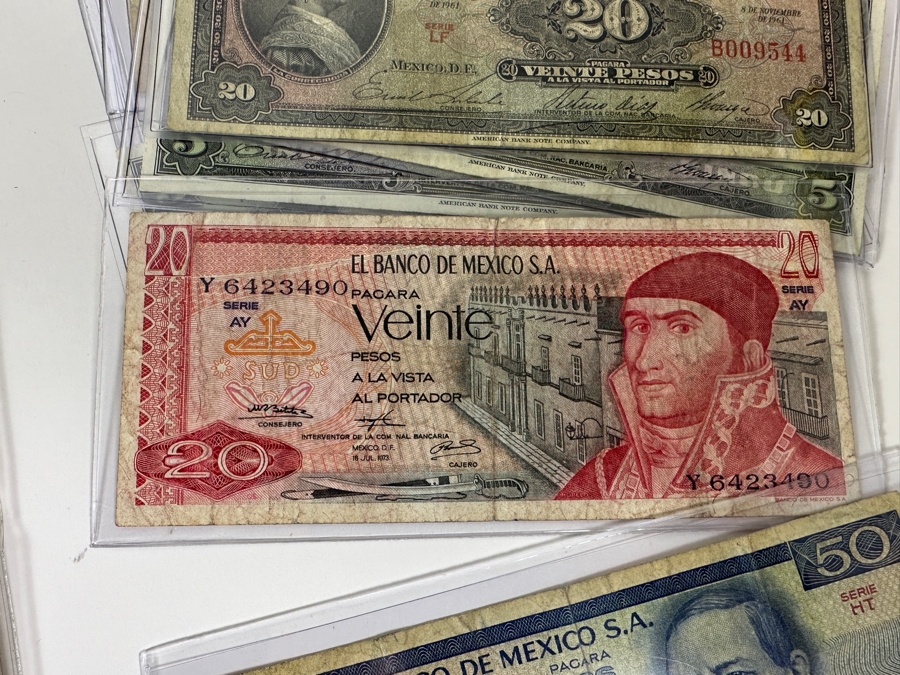 Mexican Coin & Currency Collection 56 Bills And 80 Coins [Photo 18]
