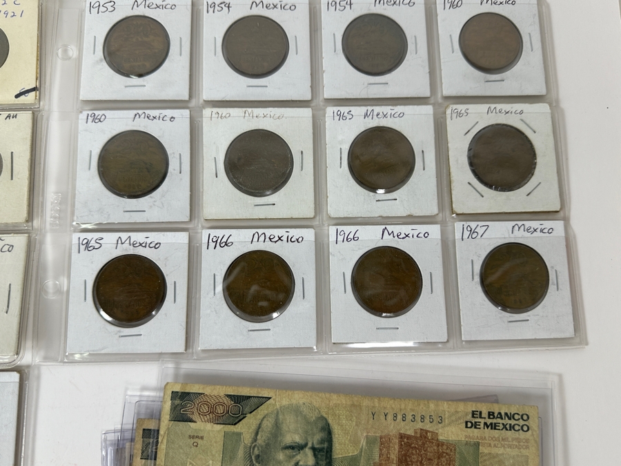 Mexican Coin & Currency Collection 56 Bills And 80 Coins [Photo 7]