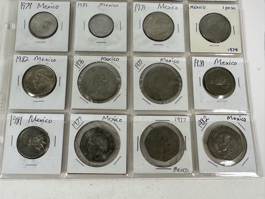 Mexican Coin & Currency Collection 56 Bills And 80 Coins [Photo 9]