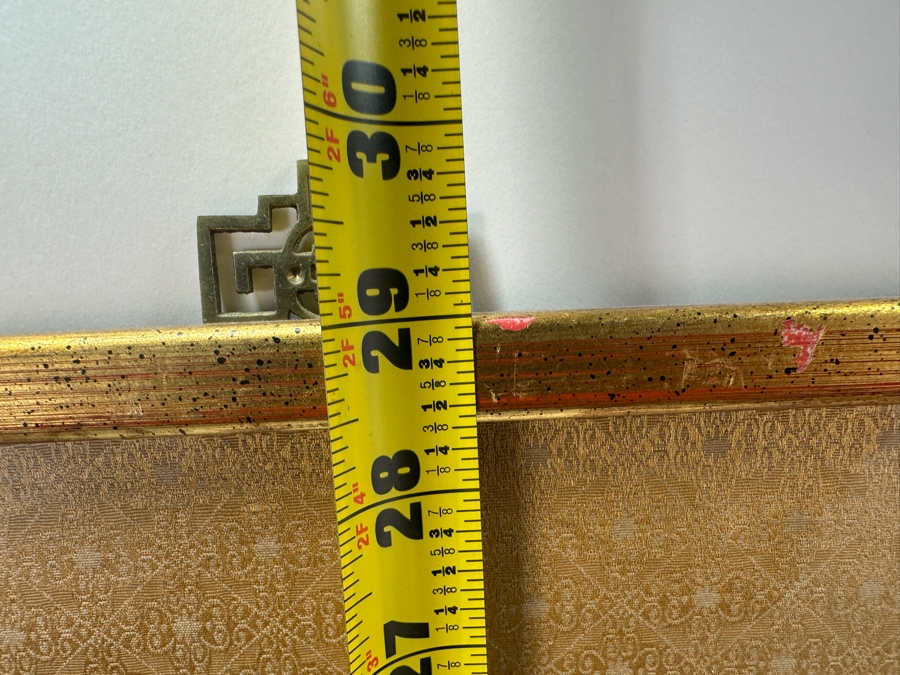 Pair Of Vintage Chinese Embroideries 4 X 22 Framed 11.5 X 29 [Photo 14]