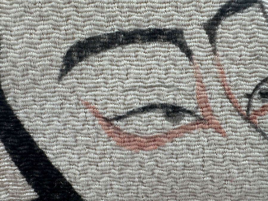 Vintage Japanese Silk Scroll Painting 22 X 26 Framed 28.5 X 43 [Photo 9]