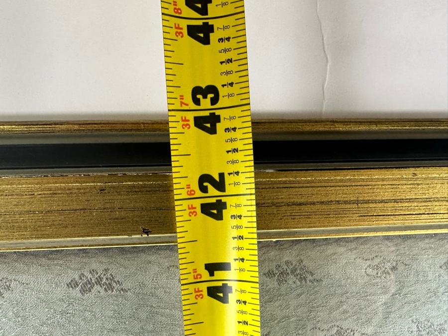 Vintage Japanese Silk Scroll Painting 22 X 26 Framed 28.5 X 43 [Photo 13]