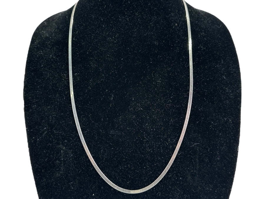 Sterling Silver Italian Herringbone Chain 30' Necklace 11g