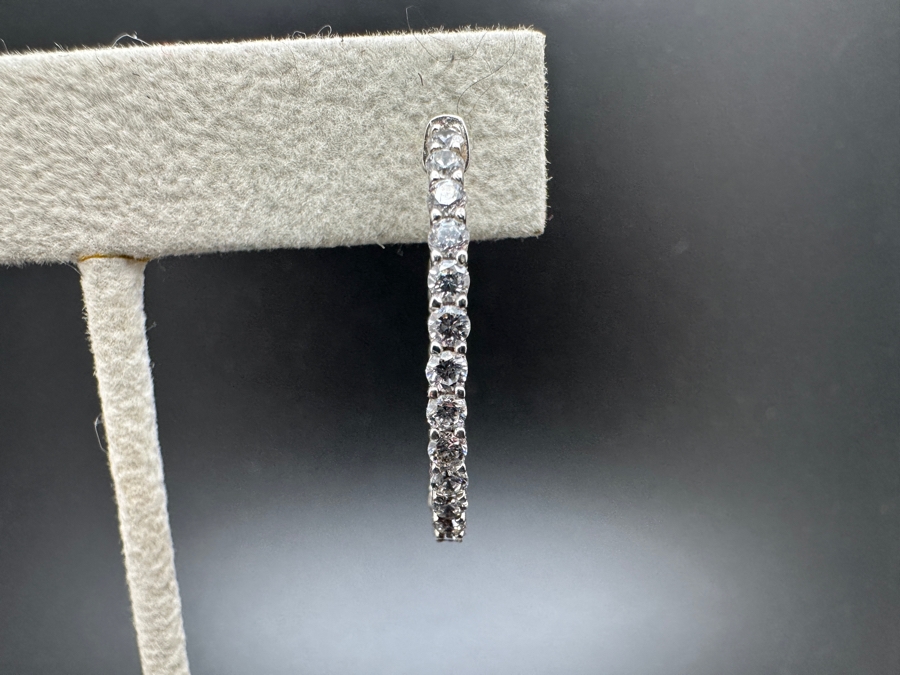 Two Pairs Of Sterling Silver Earrings 9.8g [Photo 8]