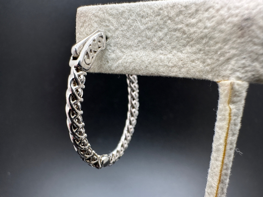 Two Pairs Of Sterling Silver Earrings 9.8g [Photo 10]