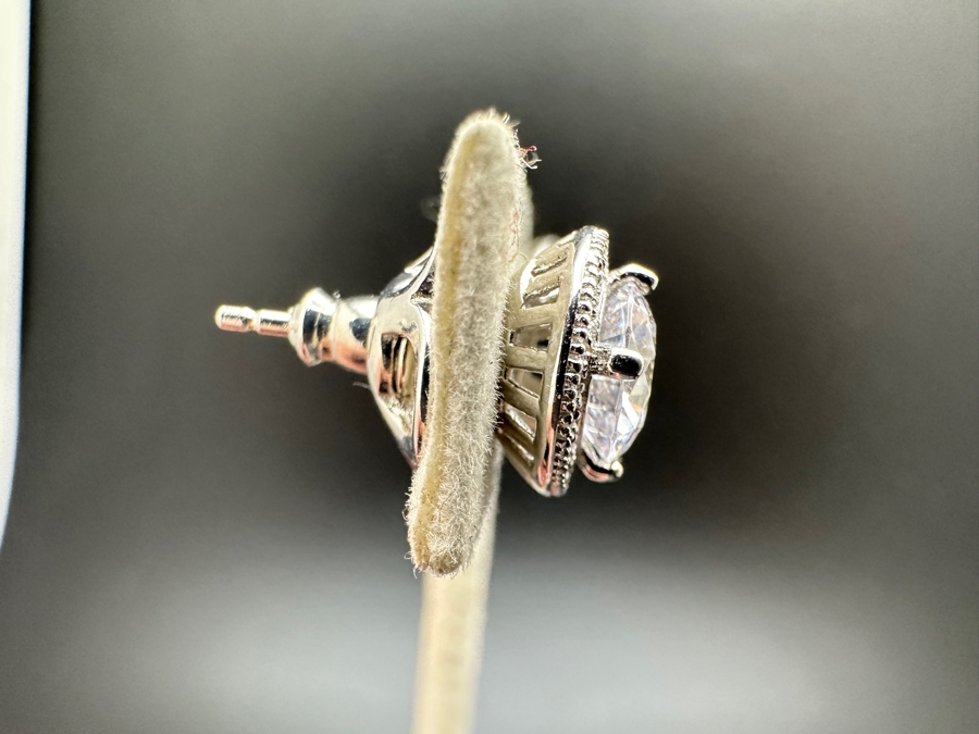 Two Pairs Of Sterling Silver Earrings 9.8g [Photo 5]