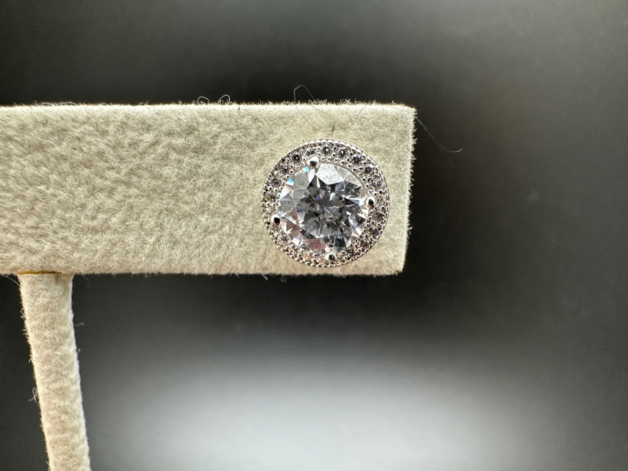 Two Pairs Of Sterling Silver Earrings 9.8g [Photo 4]