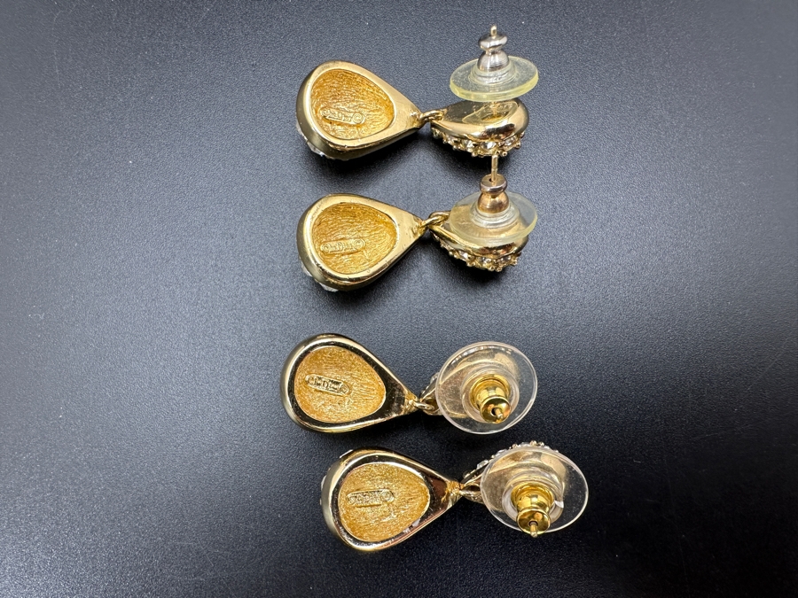 Pair Of Christian Dior Signed Earrings [Photo 2]