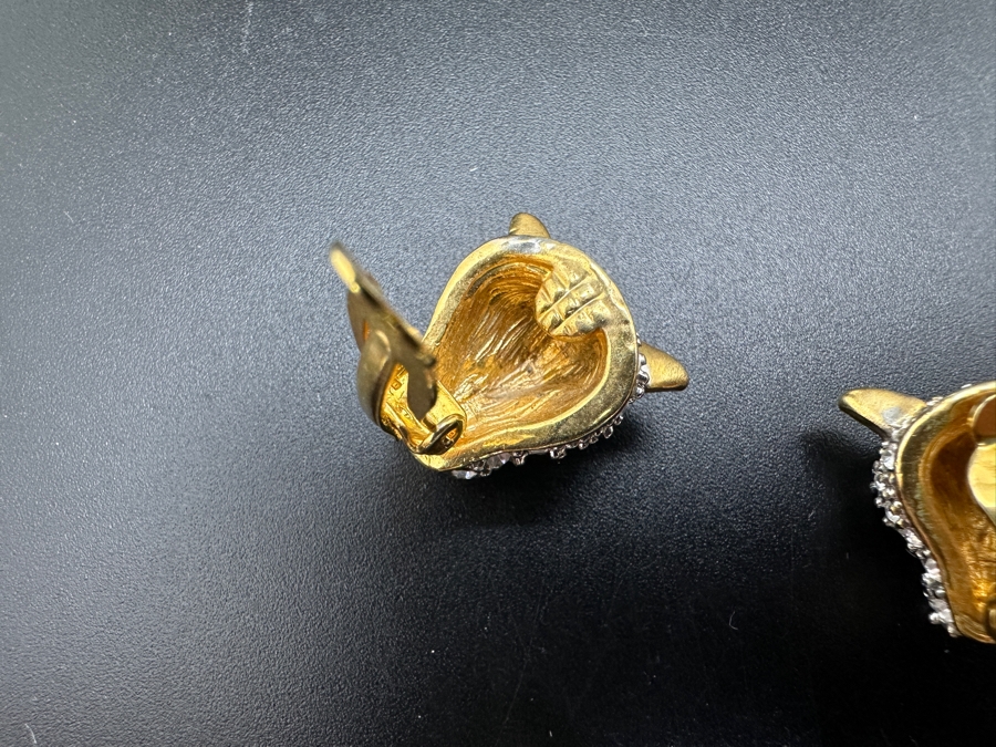 Vintage Sterling Silver Clip-On Earrings (Bottom) And Panther Costume Clip-On Earrings (Top) [Photo 10]