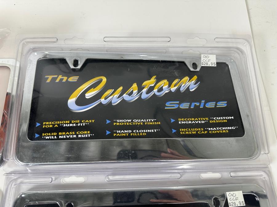 Four Custom Series Brass/Chrome License Plate Frames And Yandu LED Road Flares [Photo 4]