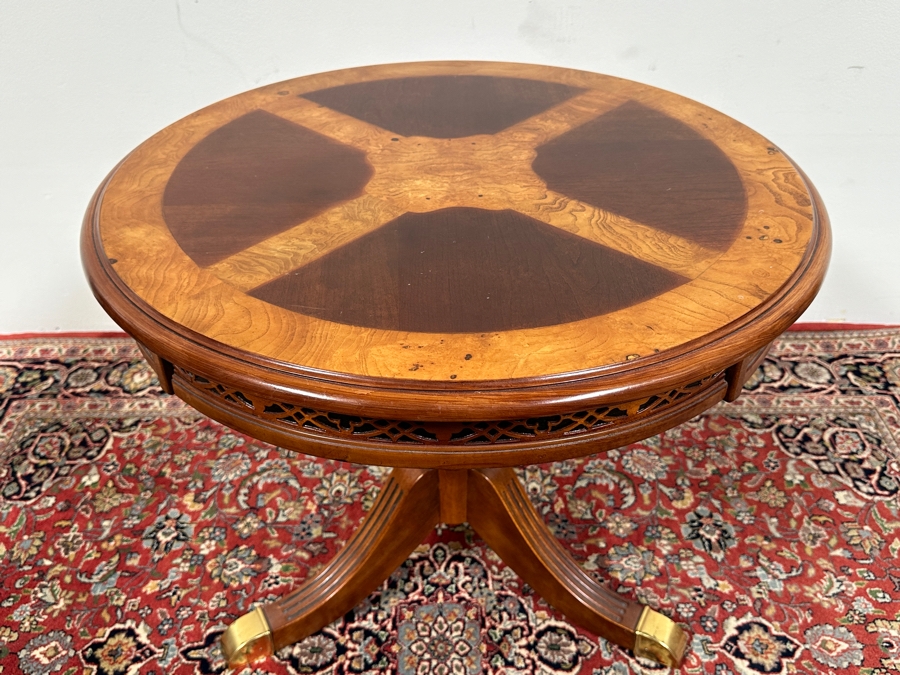 Round Wooden Side Table 26W X 22H [Photo 7]