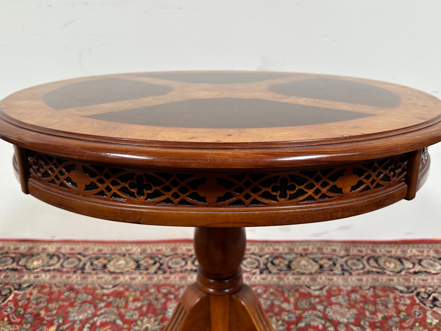 Round Wooden Side Table 26W X 22H [Photo 8]