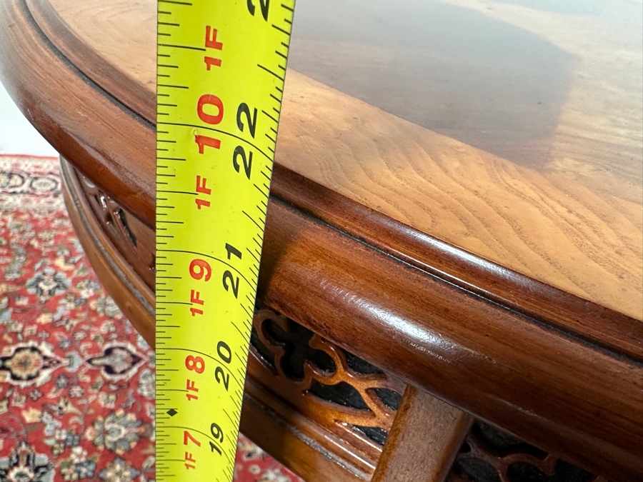 Round Wooden Side Table 26W X 22H [Photo 10]