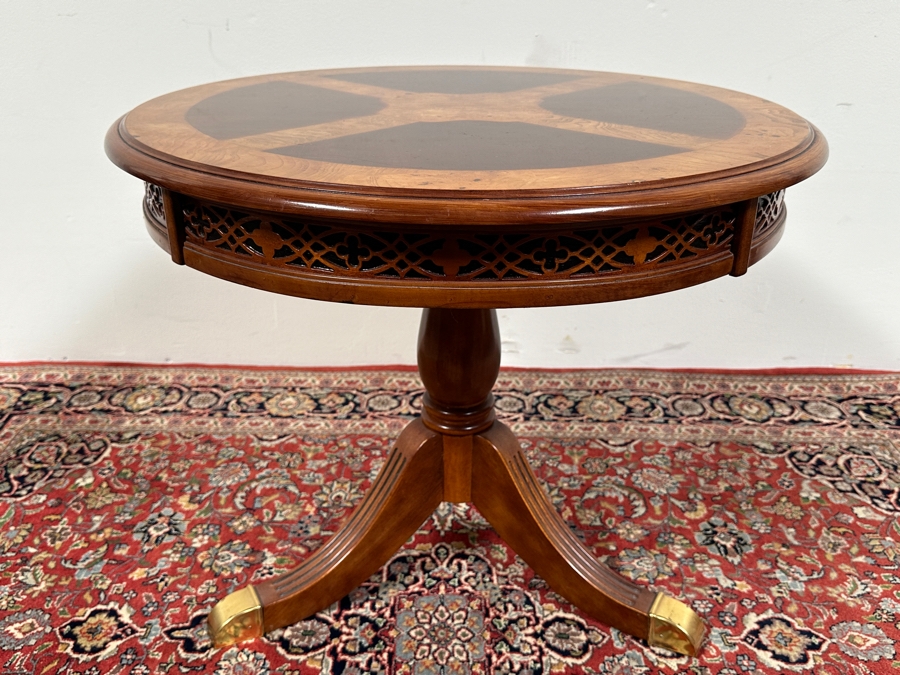 Round Wooden Side Table 26W X 22H [Photo 4]