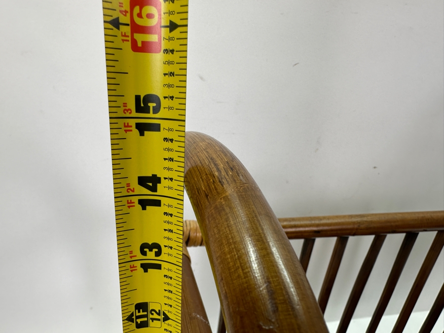 Mid Century Modern Rattan Magazine Rack 18'W x 10'D x 15'H [Photo 9]