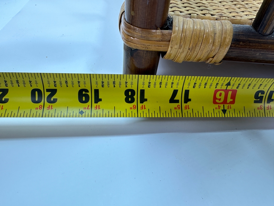 Mid Century Modern Rattan Magazine Rack 18'W x 10'D x 15'H [Photo 7]