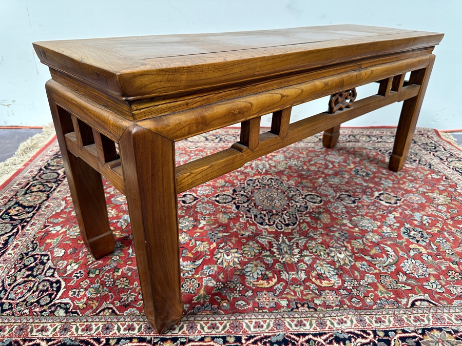 Vintage Chinese Wooden Bench Low Table 42.5W X 13D X 19H [Photo 6]