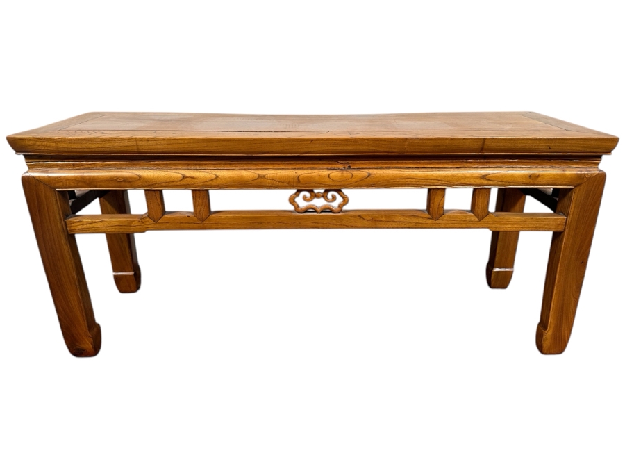 Vintage Chinese Wooden Bench Low Table 42.5W X 13D X 19H [Photo 1]