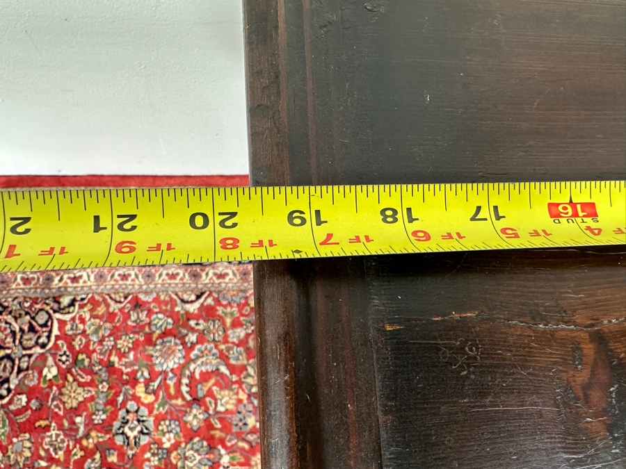 Vintage Wooden Chinese Apothecary Cabinet with Hand-Carved Detailing 19.5'W x 9'D x 27.5'H [Photo 13]