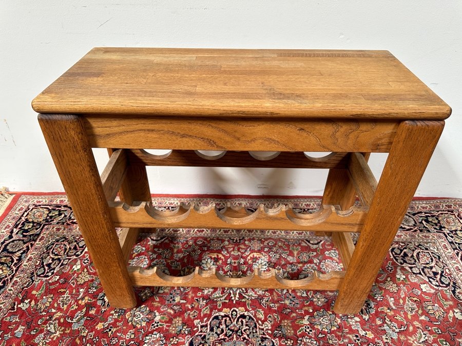 Vintage Oak 14 Bottle Wine Rack 27.5W x 12'D x 25'H [Photo 5]