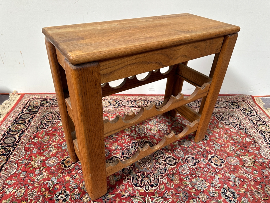 Vintage Oak 14 Bottle Wine Rack 27.5W x 12'D x 25'H [Photo 7]