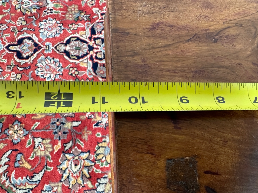 Vintage Wooden Chinese End Table with Drawer 10.5'W x 10.5'D x 10'H [Photo 11]