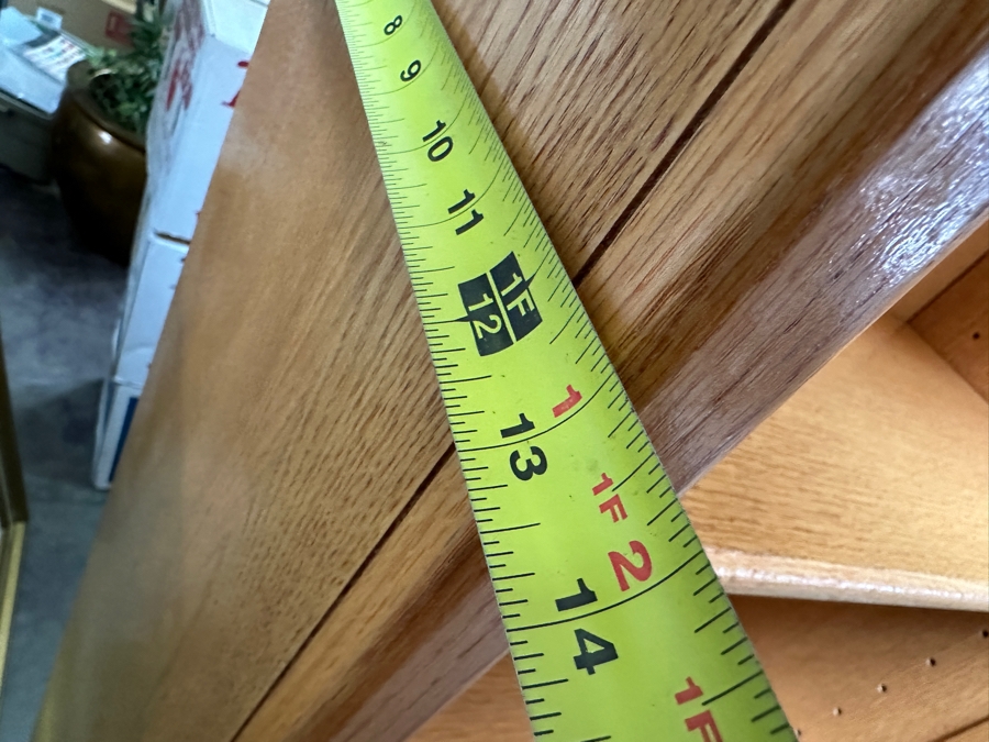 Oak Bookshelves #1 with Two Extra Shelves (Not Shown) 48'W x 13'D x 72'H [Photo 6]