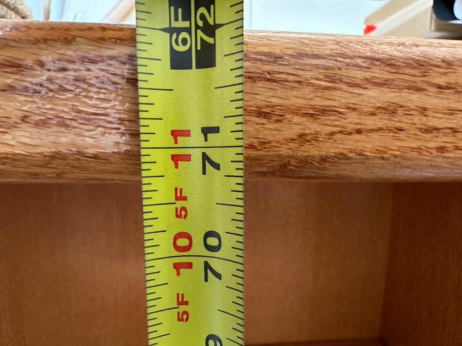 Oak Bookshelves #1 with Two Extra Shelves (Not Shown) 48'W x 13'D x 72'H [Photo 7]