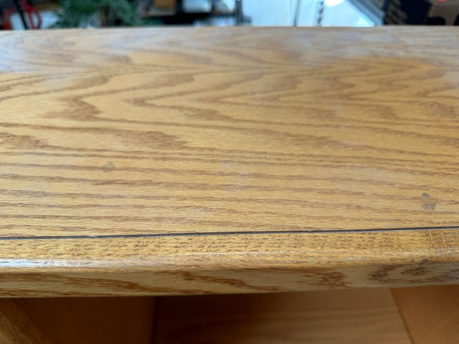 Oak Bookshelves #1 with Two Extra Shelves (Not Shown) 48'W x 13'D x 72'H [Photo 4]