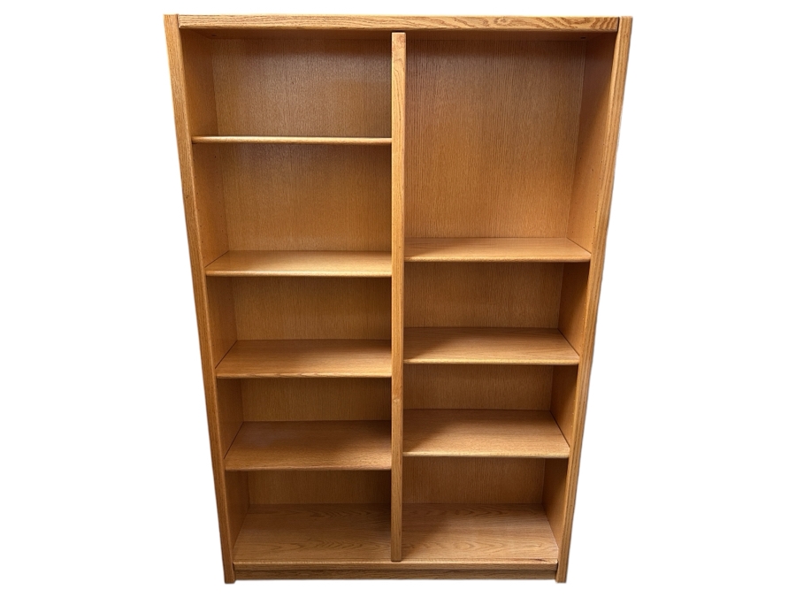 Oak Bookshelves #1 with Two Extra Shelves (Not Shown) 48'W x 13'D x 72'H [Photo 1]