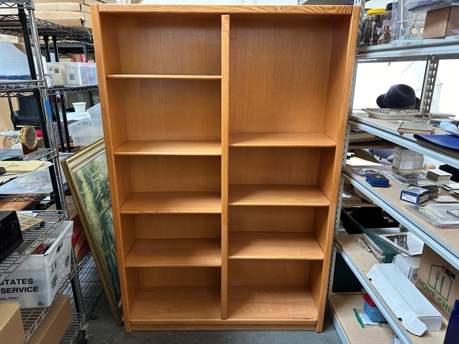 Oak Bookshelves #1 with Two Extra Shelves (Not Shown) 48'W x 13'D x 72'H [Photo 2]