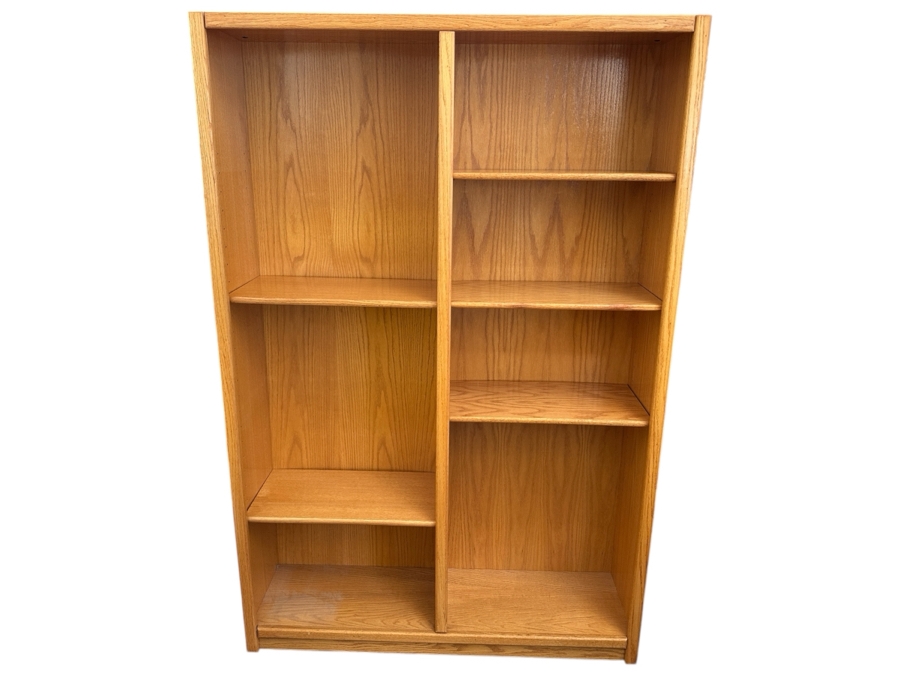 Oak Bookshelves #2 with Two Extra Shelves (Not Shown) 48'W x 13'D x 72'H [Photo 1]