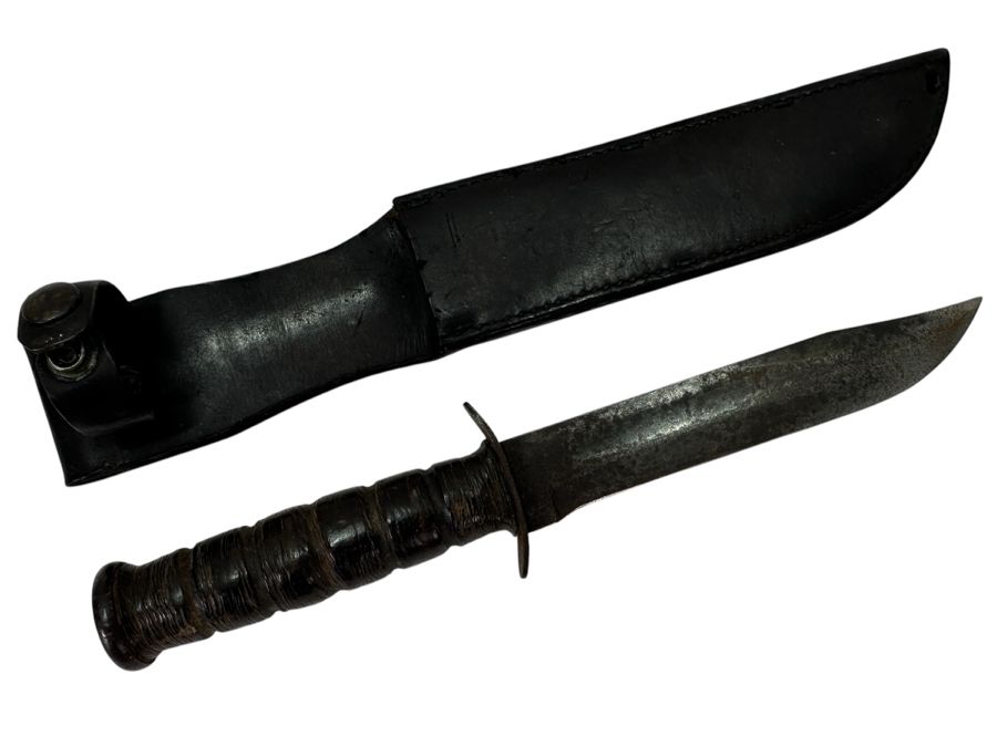 Vintage U.S. Military Fighting Knife With Sheath [Photo 1]