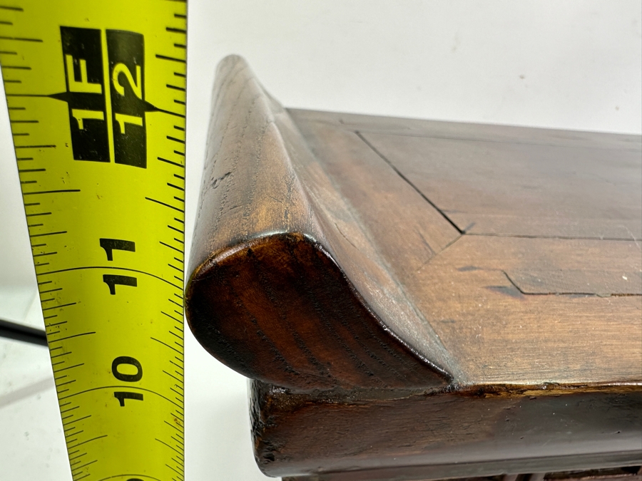 Antique Chinese Ming Kang Carved Wooden Table 23.25W X 11.75D X 12H [Photo 18]
